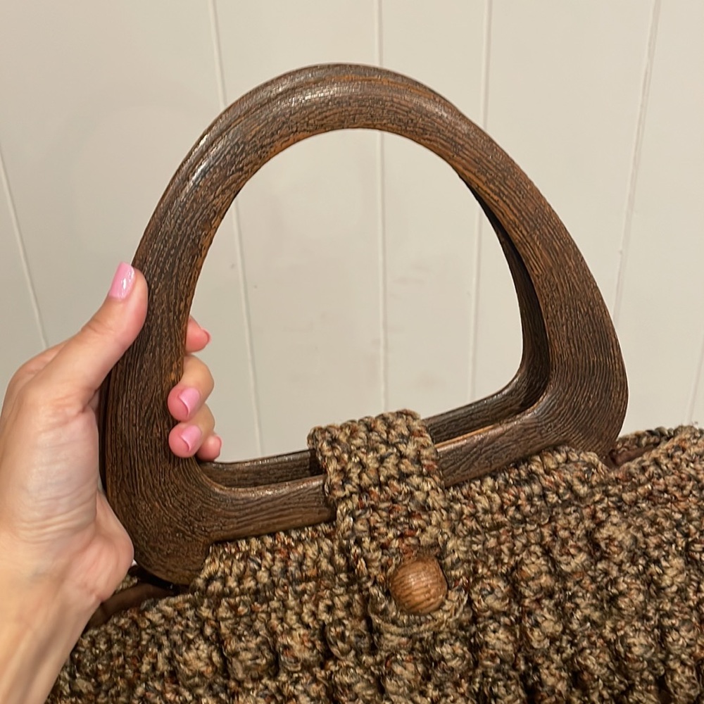 Vintage Macrame Woven Bag - Picture 3 of 14